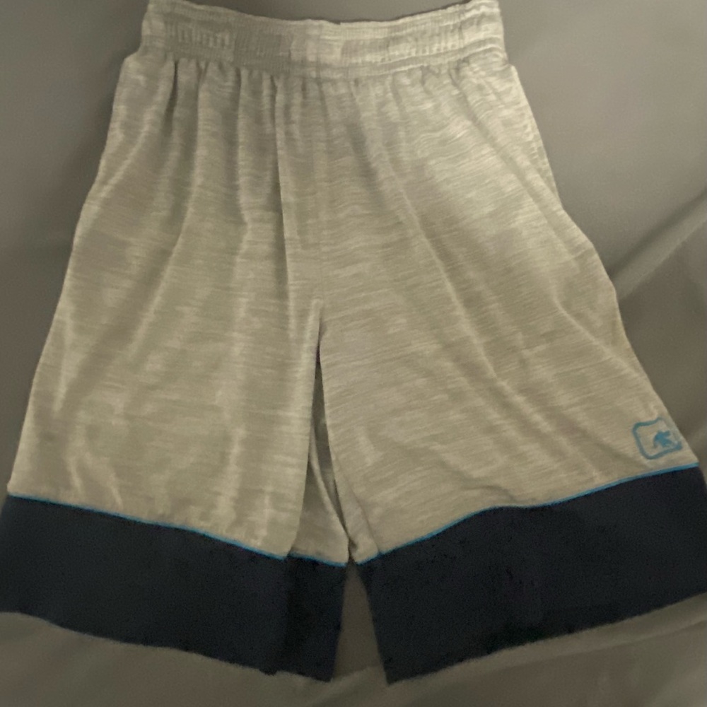 Men's Gray and Black Athletic Shorts